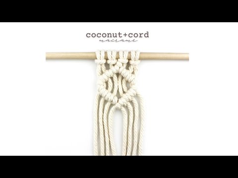 the diamond pattern (closed center) • macrame tutorial