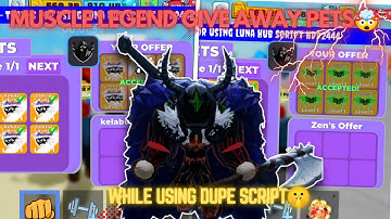 "Muscle Legends Dupe Script ⚡ | FREE OP PETS Giveaway 🤫