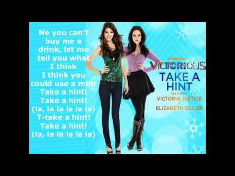 Take a hint justice gillies. Take a Hint Victoria Justice and Elizabeth Gillies. Victorious Cast - take a Hint (feat. Victoria Justice and Elizabeth Gillies). Victorious Cast take a Hint. Take a Hint Victorious - Victoria Justice and Liz Gillies.