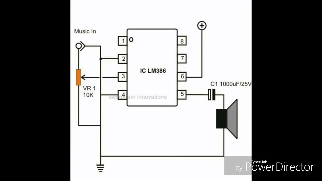 noise less LM386 audio amplifier  circuits simple YouTube