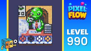 Pixel Flow Level 990 (Very Hard) Walkthrough Solution Content