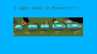 5 Redstone Logic Gates!!! | Minecraft