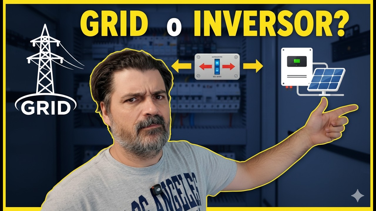 CONMUTADOR DE TRANSFERENCIA: cómo cambiar tu casa entre GRID y INVERSOR (sin liarla)