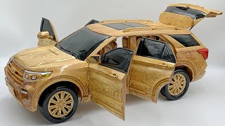 การผลิต Ford Explorer ปี 2023 ที่เป็นมิตรกับสิ่งแวดล้อม - ศิลปะงานไม้
