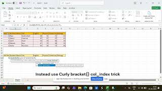 🔥 VLOOKUP Secret Trick! Get Multiple Columns at Once Using {} Curly Brackets | Advanced Excel