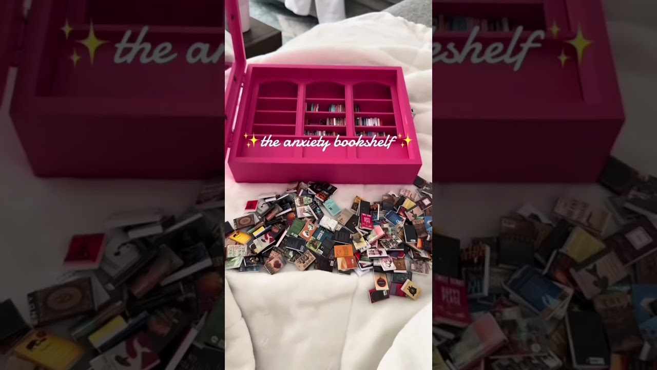 Tiny books, big vibes! How would you set up your Anxiety Bookshelf? 🎨📚