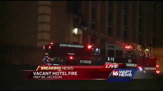 Fire breaks out at vacant hotel