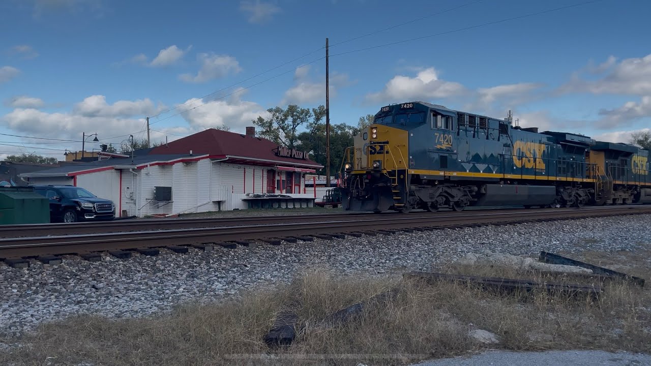 CSX at Miller Beach former B&O Station