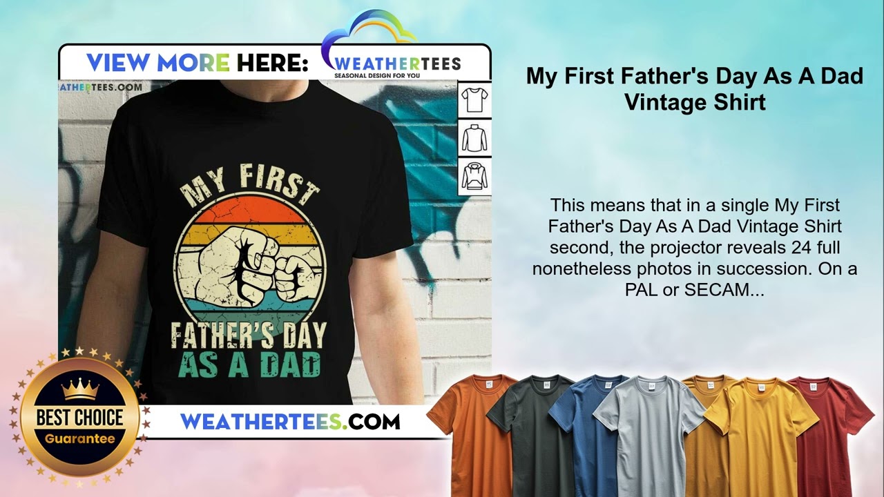 My First Father's Day As A Dad Vintage Shirt
