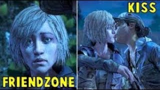 Clem Friendzone vs Kiss Violet ROMANCE - The Walking Dead The Final Season Episode 2