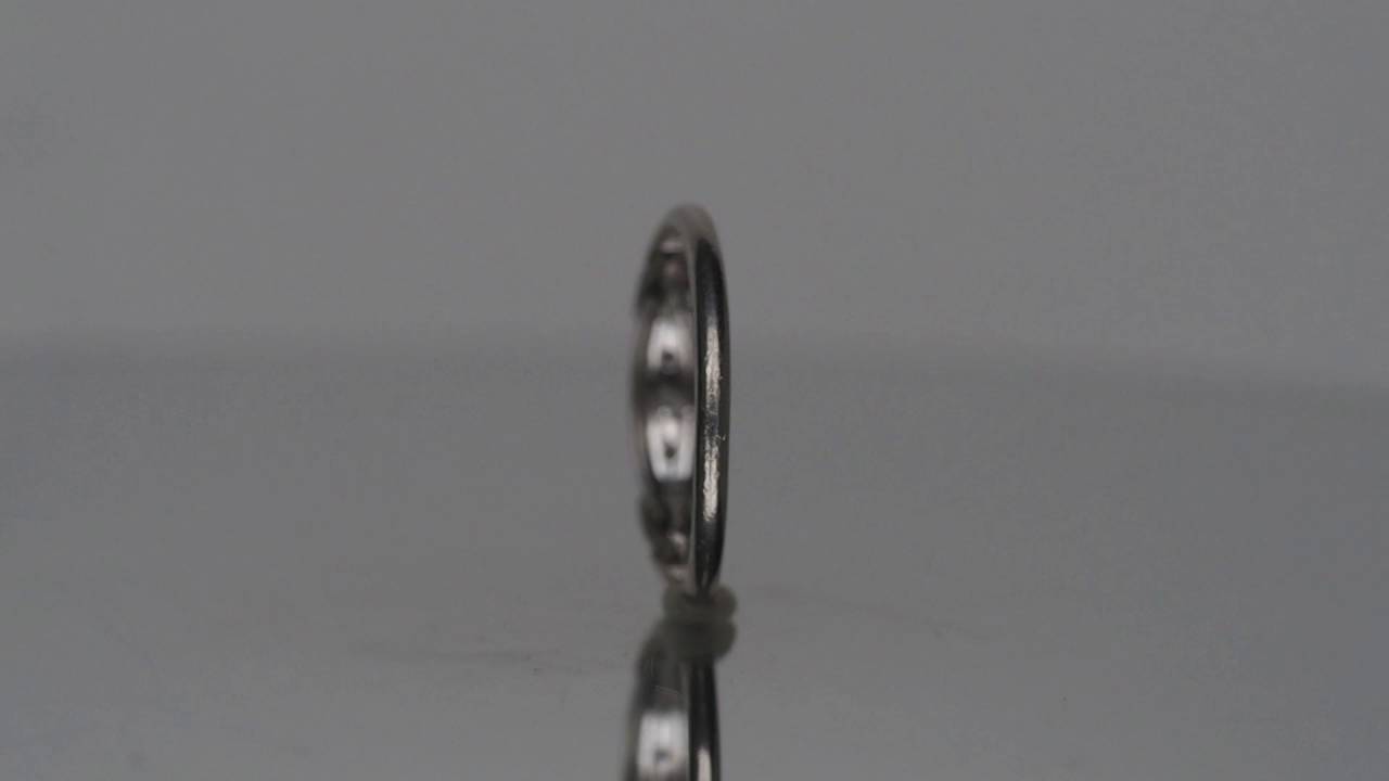 Platinum Art Deco 1930's Antique Wedding Band .07cttw ATL 