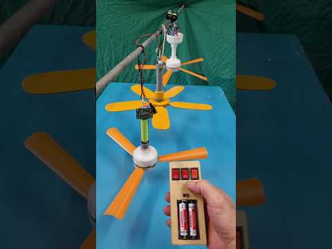 Turn on 3 ceiling fans with one remote control.