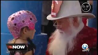 Santa and the FOOLS visit the kids at the Palm Beach Children's Hospital