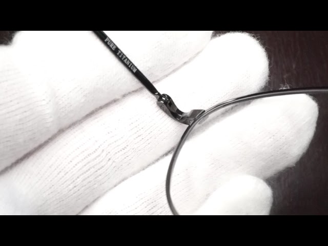 カネコガンキョウ 金子眼鏡 VINTAGE KV-78 IPBK PURE TITANIUM - YouTube