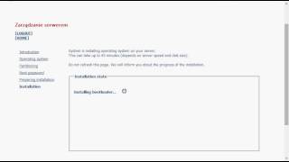 Dedicated servers automatic installation of Linux system