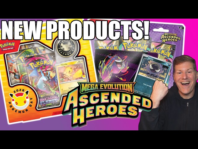 New Products! Ascended Heroes & Pokemon Day 2026 Collections - YouTube