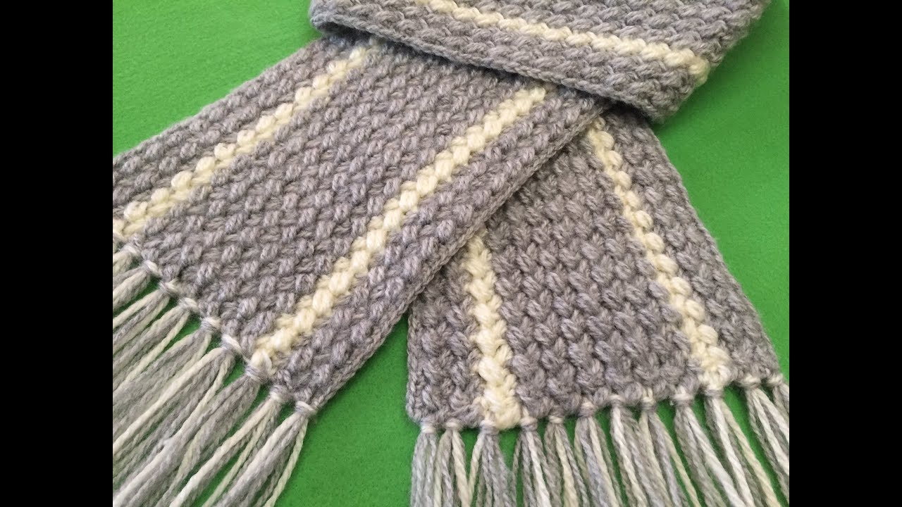 Easy Scarf | Crochet Scarf | One Row Repeat - YouTube