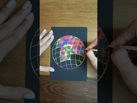 DIY Scratch Art Paper | Easy Zentangle | Easy Drawing | Scratch Doodling| Rainbow Art
