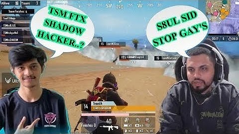 Team IND Vs TSM FTX SHADOW USING HACK OR NOT....?@S8UL SID @TSMFTXSHADOW @SNAX