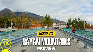 Colorful Scenery for Indoor Training - 4K Picturesque Autumn Road through Sayan Mountains - Preview