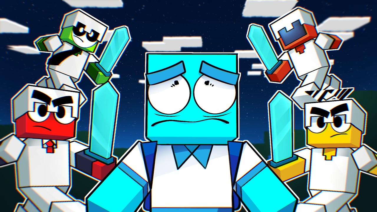 Sobrevivi na Civilização da Escola Manhunt no Minecraft!