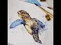 Акварель Черепаха РИСУНОК НА БУМАГЕ Акварельный рисунок WATERCOLOR ART