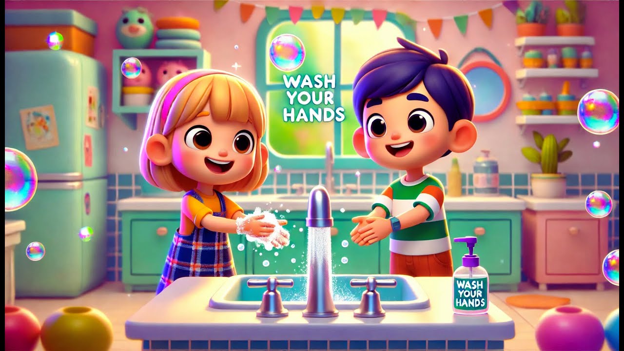 3 Minute HAND WASHING Hack for Busy Parents| kids story | nursery rhyme