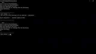 Implementation of Dictionary in C++