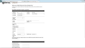 How to setup Mitel Online