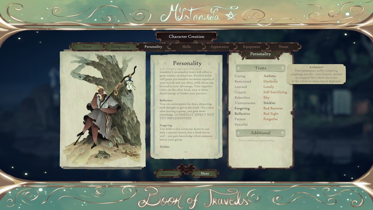 Playing Book Of Travels - Creating my Character