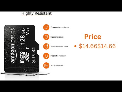 Amazon Basics microSDXC Memory Card with Full Size Adapter