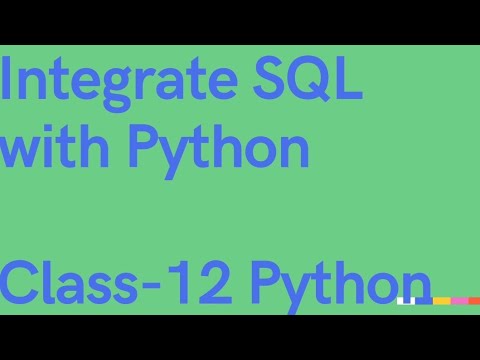 How to Integrate SQL with Python? - YouTube