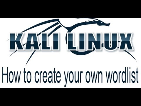How to create your own wordlist