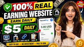 Online Earning Website 2026 | Earn $5 Daily | PTC Ads, Tasks & Short Links | online earning apps