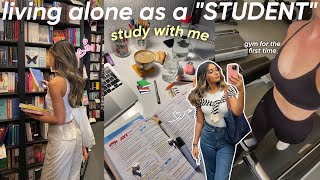 living alone as a STUDENT💌📝|كيفاش كندوز نهاراتي بوحدي ايام القراية (Study with me,gym🏋️‍♀️..)🌷🍓