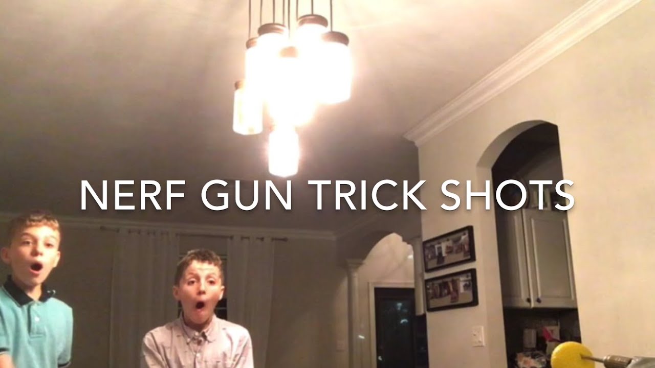 Nerf gun trick shots