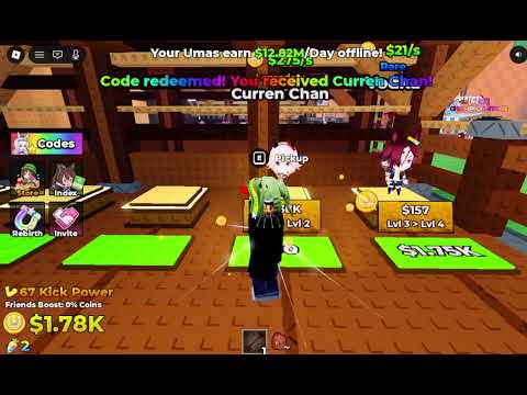 All Working Codes 2026 in Kick an Uma Roblox