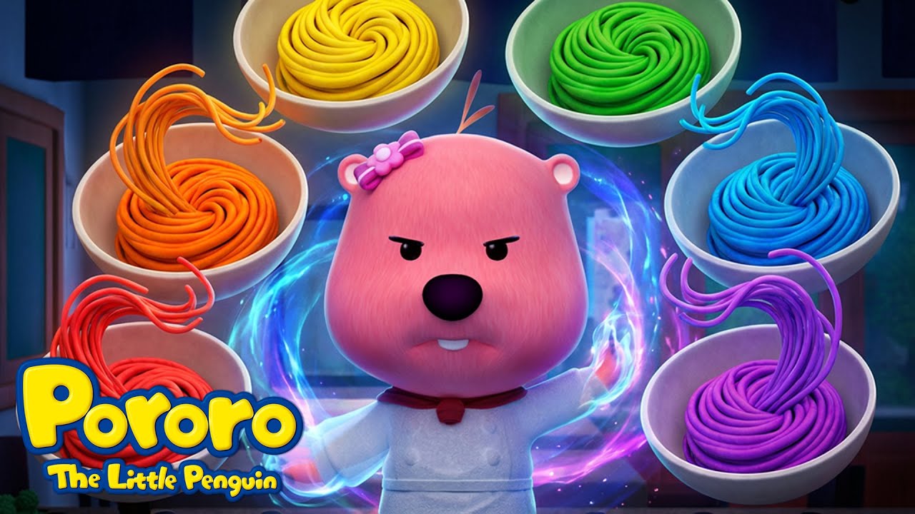 Loopy’s Rainbow Noodle House 🌈🍜 | Color Song for Kids | Pororo Kids Musical