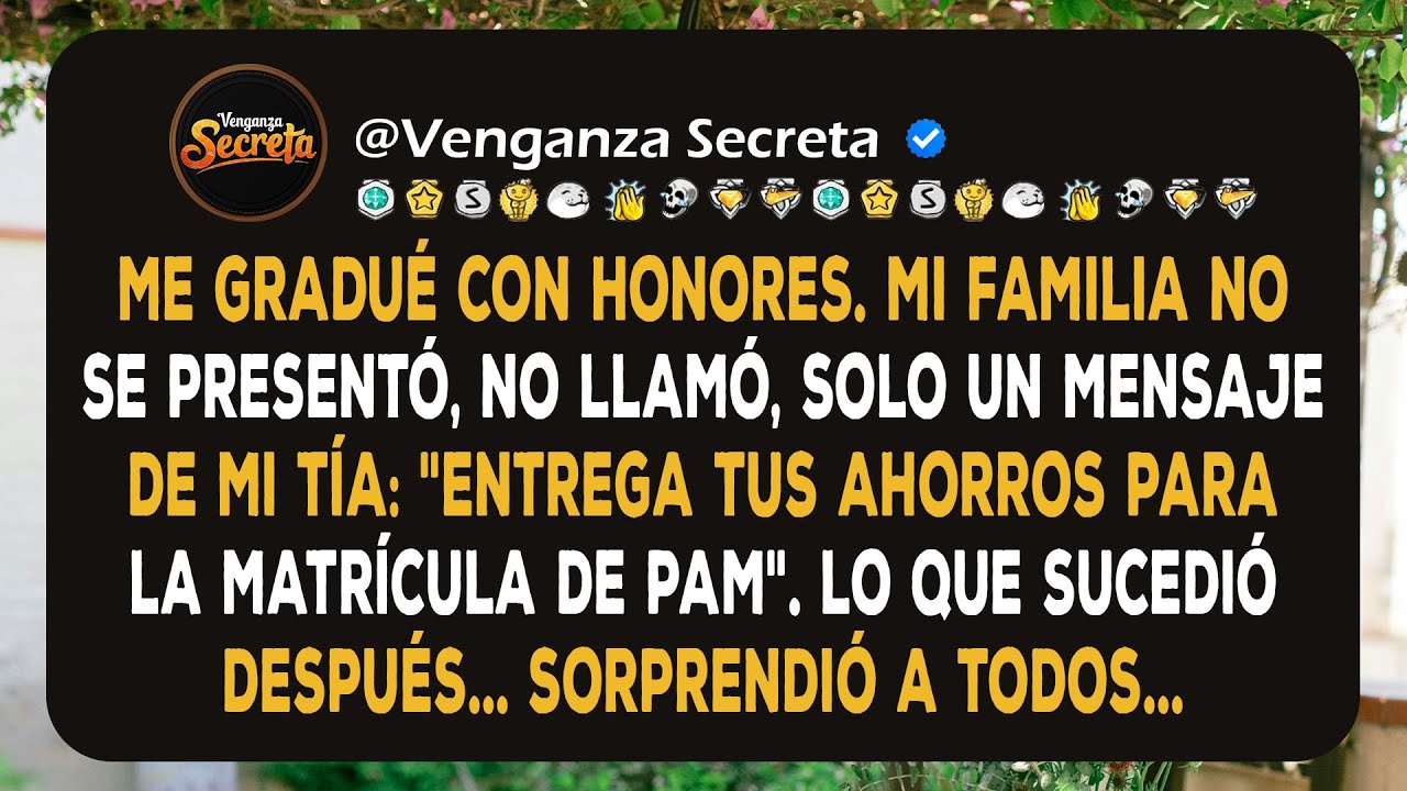 Me gradué con honores. Mi familia no se presentó, no llamó, solo un...