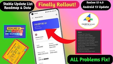Finally! Realme UI 4.0 Android 13 Stable Update Rollout//Realme UI 4.0 January official update