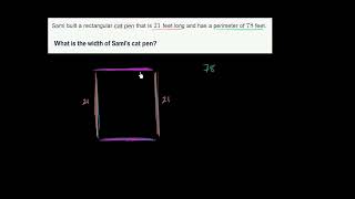 Area & Perimeter: Cat Pen Problem |Khan Academy| ٻلي جي باڙي جو ايراضي ۽ پيريميٽر مسئلو | خان اڪيڊمي