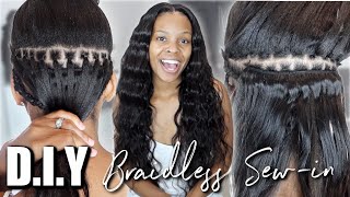 BRAIDLESS SEWIN TUTORIAL *STEP BY STEP* FT. Klaiyi Hair ♥