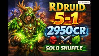 2950cr Resto Druid Solo Shuffle (5-1) | Wow Midnight Season 1 PvP