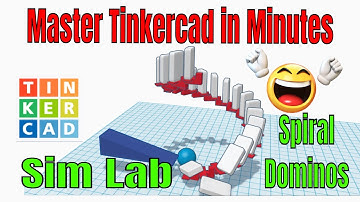 How To Create An Spiral Staircase Domino Run In Tinkercad Sim Lab