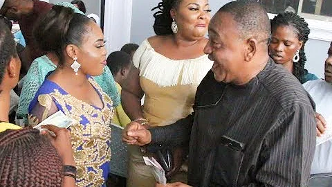 Sola Kosoko Snap With Her Husband As Jide Kosoko And Others Spray Her  Money