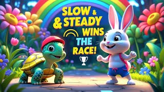 FUNNY RABBIT SLEEPS, TURTLE WINS! | Kids Rhyme Story #kidsvideo #kidslearning #kidrhymes