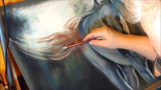 Fast Drawing -  White horse's sunny day in soft pastels screenshot 5