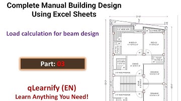 3. Complete Manual Building Design Using Excel Sheets | Load calculation for beam design Excel