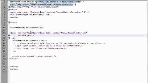 31  Transférer un fichier côté client vers le serveur php et MySQL Tutorial débutant avi avi