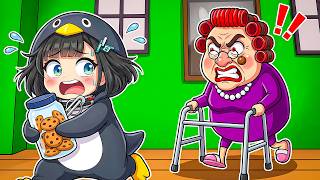 GUGUGAGA PENGUIN ESCAPE Evil Grandma (Roblox Obby) #roblox